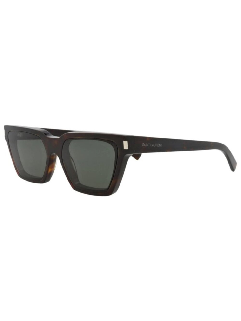New Saint Laurent Women's Sunglasses Cat Eye Recycled Acetate Frame Havana Grey